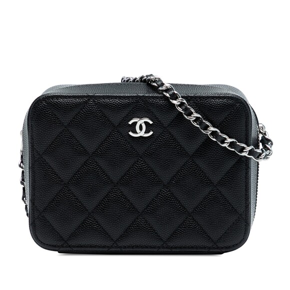 Chanel Handbags - Auth Chanel Cc Quilted Caviar Camera #230514C20B